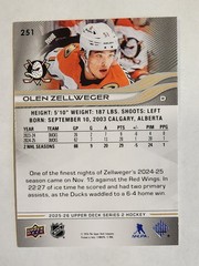 Olen Zellweger – #251 – 2025/26 Upper Deck Series 2 Hockey – US SELLER