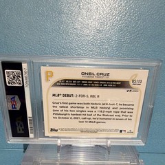 Oneil Cruz Topps 2022 Update Series Rookie Debut #US113 PSA 10 Pirates RC