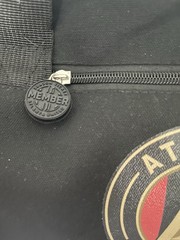 Atlanta United FC Zipper Close Duffle Bag 16 Inches X 9 Inches Black