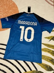 Napoli Diego Maradona #10 Soccer Jersey Blue Unisex Adult CLEARANCE