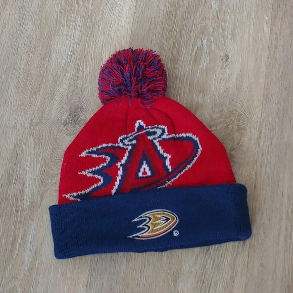 Sixth Man Productions MLB Los Angeles Angels NHL Anaheim Ducks Promo Beanie SGA