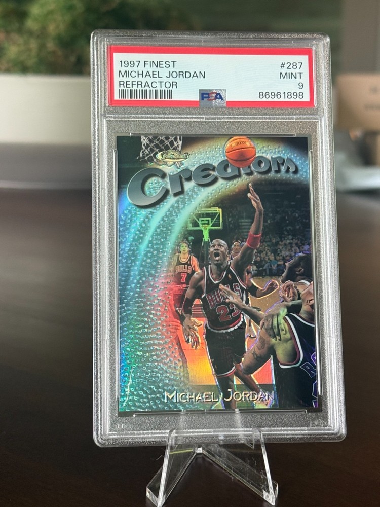 1997-98 Finest Refractor #287 Michael Jordan 0669/1090 PSA 9 MINT BULLS HOF