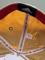 NBA All Star West Adidas Fitted Hat 7 3/8 Cream Gold Red NWT Basketball Cap