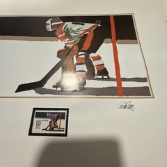 1980 Lake Placid Winter Olympics Cunningham Signed Prints USPS Stamps Rare