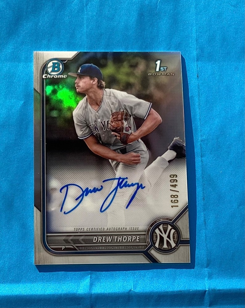 Drew Thorpe 2022 Auto Bowman Chrome Refractor Autograph /499 Rookie White Sox ⚾️