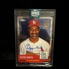 2024 Topps Archives Signature Jersey # Match 1/5 Ozzie Smith Fm Auto 2002 Chrome