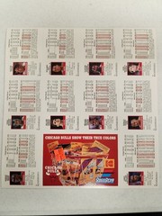 1991 NBA Hoops Chicago Bulls Team Set Uncut Perforated Sheet Kodak / Osco Drug
