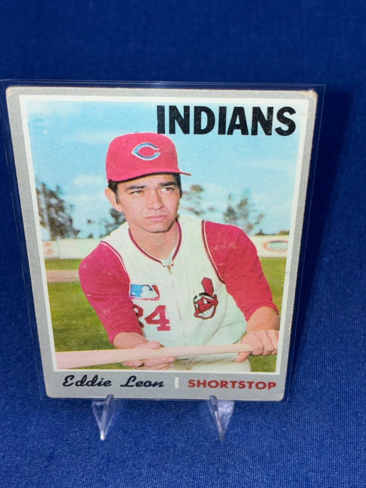 Vintage 1970 Topps Eddie Leon #292 Cleveland Indians Shortstop