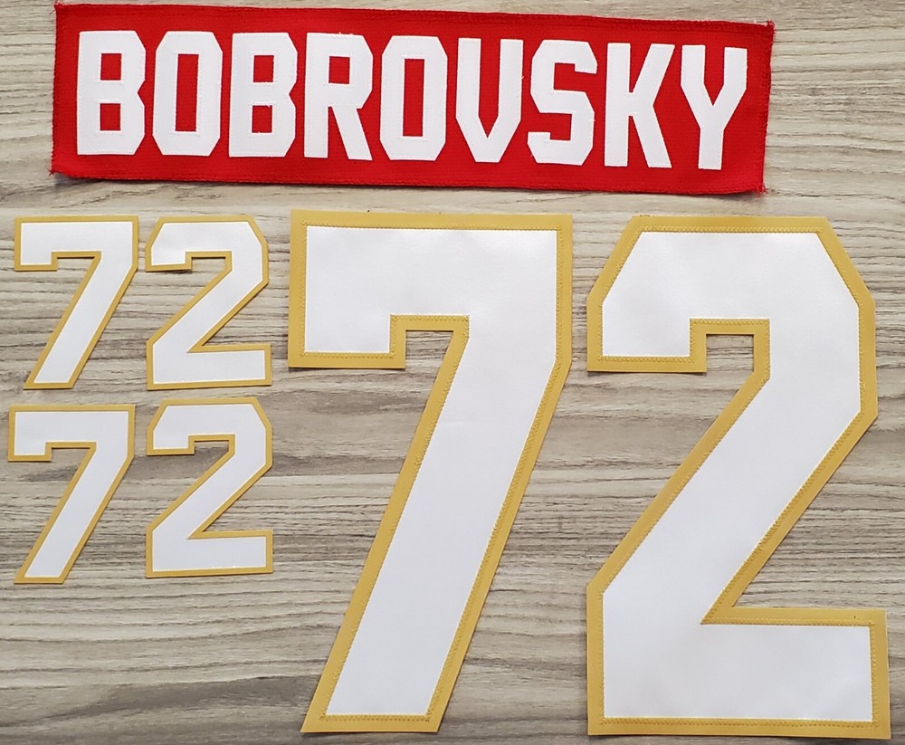 Florida Panthers red home jersey lettering kit ANY NAME/ANY NUMBER