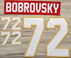 Florida Panthers red home jersey lettering kit ANY NAME/ANY NUMBER