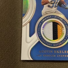 2021 Panini National Treasures Austin Ekeler SP Century Materials Holo Gold /10