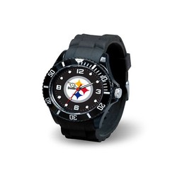 Pittsburgh Steelers Licensed Football Team Men&rsquo;s Black Sparo Spirit Watch