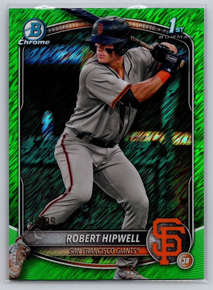 2025 Bowman Chrome #BCP-238 Robert Hipwell Prospects Green Shimmer #/99