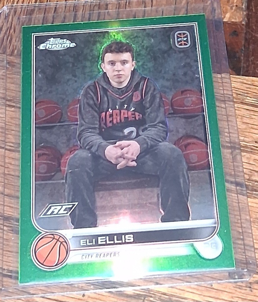 2022-23 Topps Chrome OTE Overtime Elite Eli Ellis Green Refractor Serial #d /75