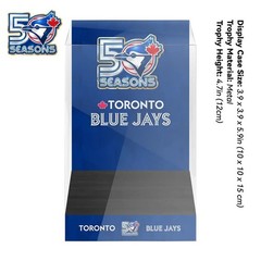 50 Seasons Toronto Blue Jays Championship Set 1 Trophy + 3 Rings Display Box