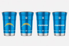 NFL Aluminum Cups 20 oz 4 Pack Choose Your Team Reusable Licensed Made in USA
