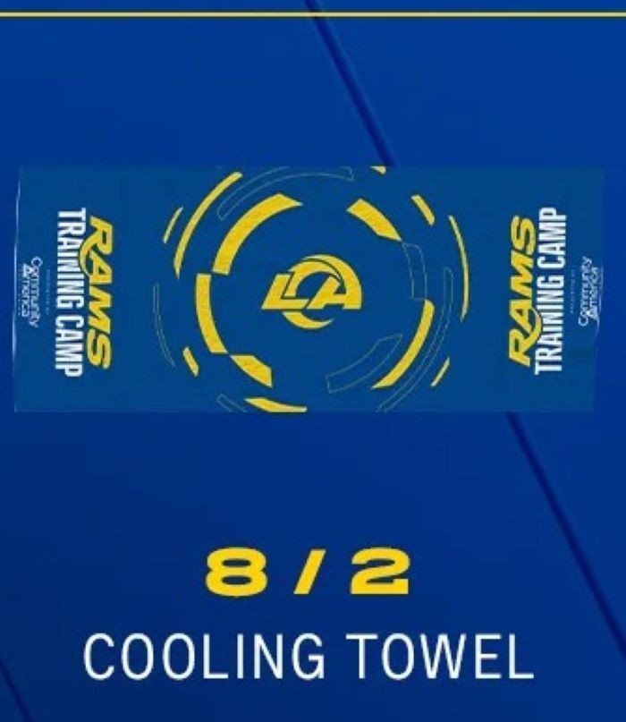 Los Angeles Rams Training Camp Cooling Towel SGA 08/2/26 from Rams Training Camp