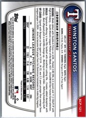 WINSTON SANTOS 2025 1st Bowman Chrome #BCP-121 Mega Mojo Refractor Rangers