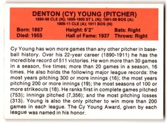 1980-87 SSPC HOF #13b Cy Young