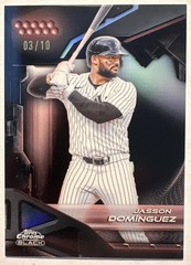 2026 Topps Chrome Black #110 Rose Gold Refractor /10 Jasson Dominguez