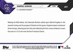 Gabriel Hughes Call-Up Debut Save – 2026 MLB Topps NOW – Card 411