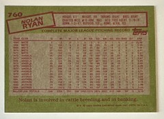 1985 Topps Nolan Ryan Astros #760