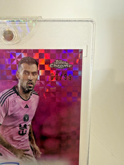 2024 Topps Chrome MLS Sergio Busquets Pink X-Fractor Auto 08/99 – Inter Miami