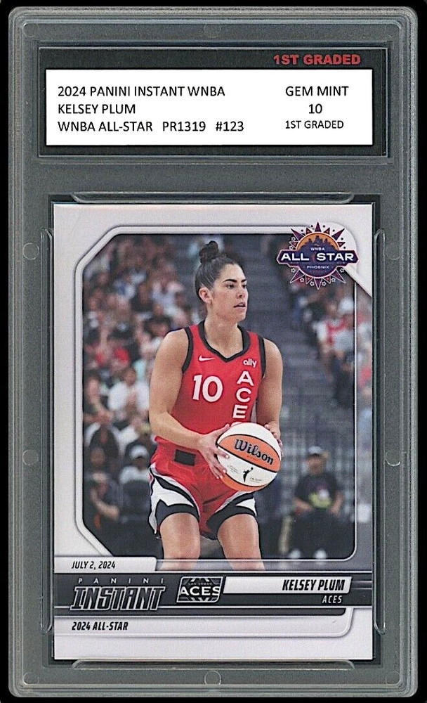 Kelsey Plum 2024 Panini Instant WNBA 1st Graded 10 All-Star Card #123 Aces