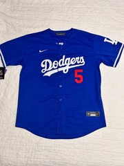 Los Angeles Dodgers #5 Freddie Freeman BLUE Jersey STITCHED Size LARGE