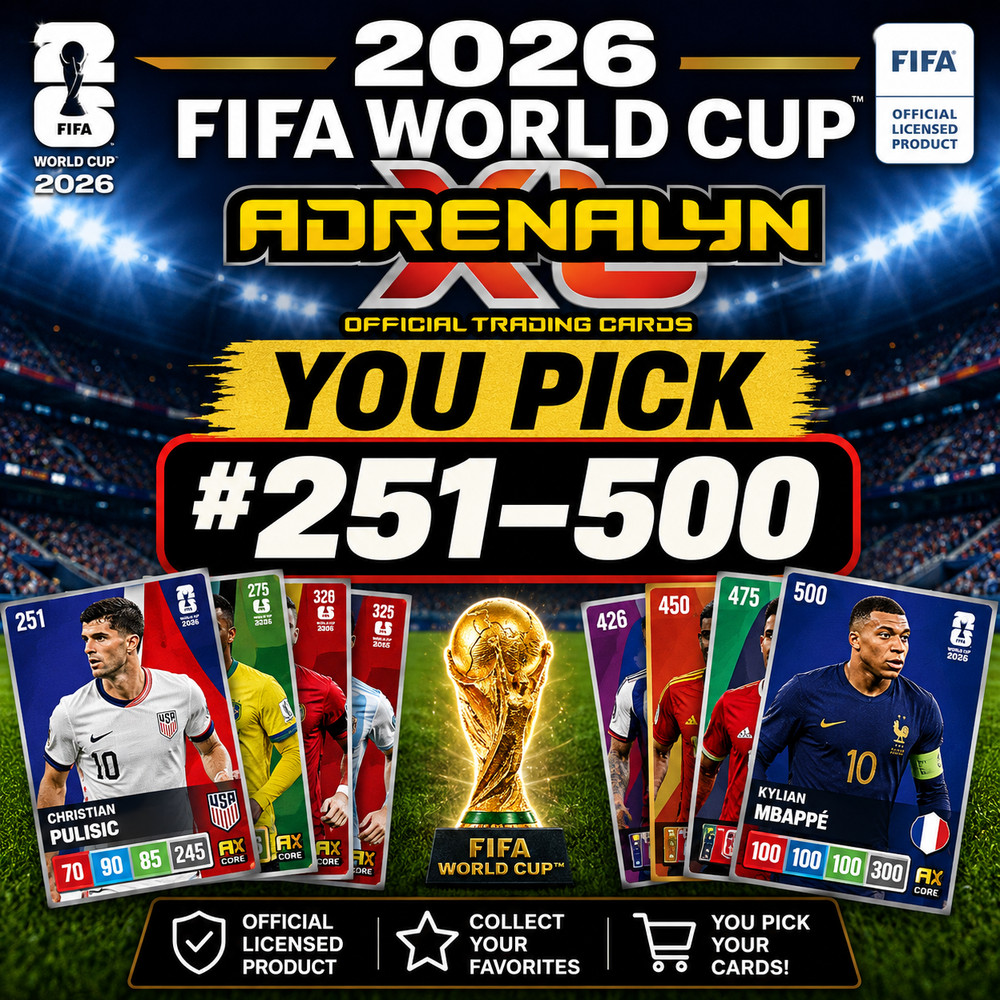 2026 Panini FIFA World Cup Adrenalyn XL 251-500 Stars! Rookies!! U-Pick Singles!