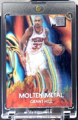 Grant Hill 1996-97 Fleer Metal Molten Metal #4 SP 3D Insert Detroit Pistons HOF