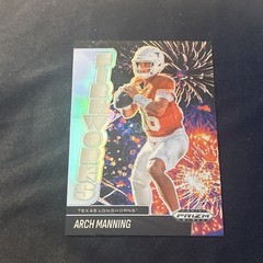 Arch Manning Silver Fireworks 2025 Prizm Black Football Texas Longhorns Prospect