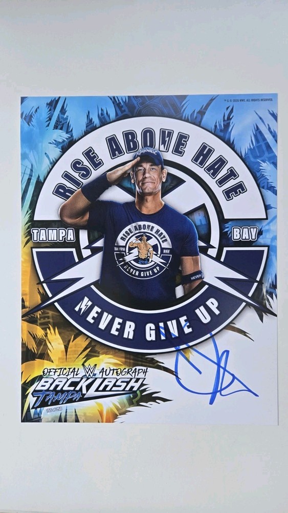 WWE John Cena SIGNED Autographed Limited Edition Photo 155/250 Backlash 2026