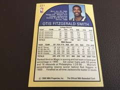 OTIS SMITH 1990-91 NBA HOOPS BASKETBALL CARD # 221 D8114