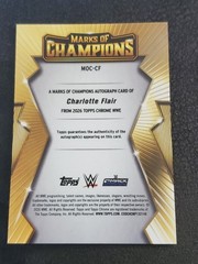 2026 Topps Chrome WWE Charlotte Flair Marks Of Champions Auto /25 Geometric