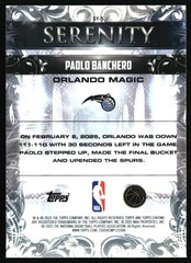 2025-26 Topps Chrome #SY-5 Paolo Banchero Serenity