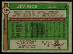 1976 Topps Jim Rice 340 Boston Red Sox