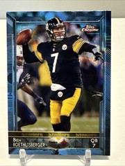 2015 Topps Chrome Football BEN ROETHLISBERGER Blue Wave Refractor #30 Steelers