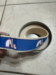 NHL QUEBEC NORDIQUES COLORADO AVALANCHE WOVEN BELT XL