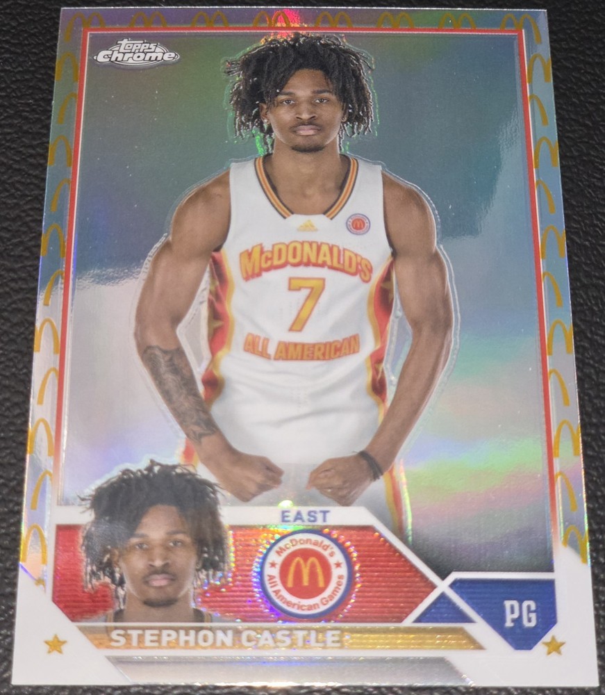 Stephon Castle 2023 Topps Chrome McDonalds AA Logo Refractor #52 Spurs Rookie SP