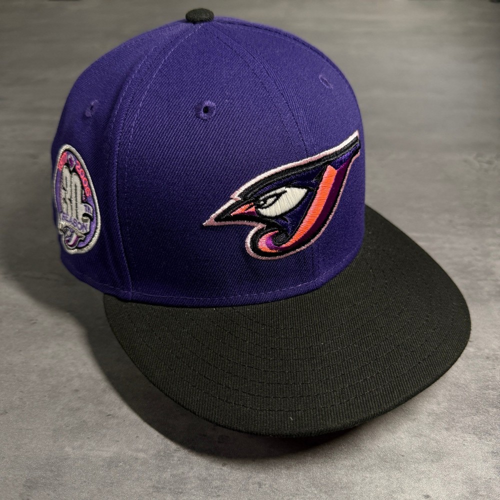 Hat Club New Era Toronto Blue Jays Fitted Cap 7 5/8 Purple Pink Roosevelt Patch