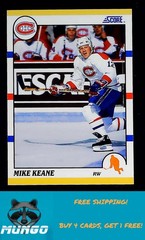 1990-91 Score Rookie and Traded #102T Mike Keane Montreal Canadiens Rookie