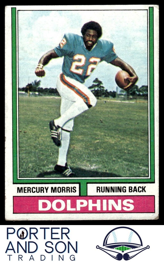 Mercury Morris 1974 Topps #170 Miami Dolphins Vintage Football Card