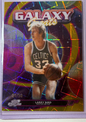 Larry Bird 2025-26 Topps Cosmic Chrome Galaxy Great Gold Interstellar GG10 01/50