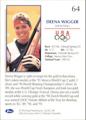 1992 Impel U.S. Olympic Hopefuls #64 Deena Wigger/Shooting – NM-MT
