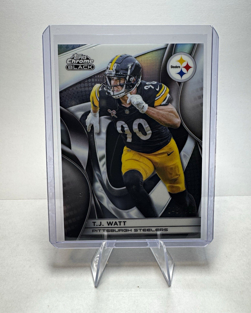 Topps Chrome Black 2025 T.J. Watt Refractor /299 Pittsburgh Steelers