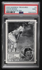 2025 Shoebox Treasures 1983 Topps Grayscale Filter 17/75 Wade Boggs #9 PSA 9 b4d