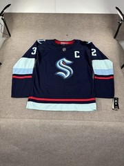NWT Adidas Seattle Kraken Authentic NHL Home Hockey Jersey Size 54 Navy Blue