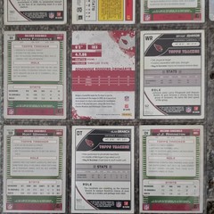 Topps NFL 9-Card Lot 2006 Topps Total/Tracker Cardinals Fitzgerald Warner RC