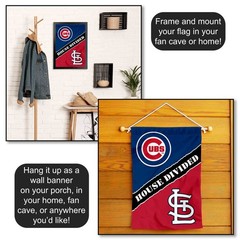 House Divided Cubs and Cardinals Garden Flag and Yard Banner